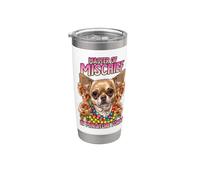 Master of Mischief in Miniature Form Chihuahua Vaso térmico de acero inoxidable de doble pared