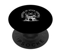 Master of Stick Control Funny Drum Players Baterista Músico PopSockets PopGrip Adhesivo