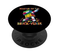 Master of The Brick-Verse Funny Brick Master Builder Dabbing PopSockets PopGrip Adhesivo