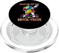 Master of The Brick-Verse Funny Brick Master Builder Dabbing PopSockets PopGrip para MagSafe