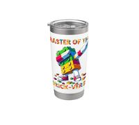Master Of The Brick-Verse Funny Brick Master Builder Dabbing Vaso térmico de acero inoxidable de doble pared