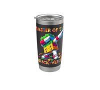 Master Of The Brick-Verse Funny Brick Master Builder Dabbing Vaso térmico de acero inoxidable de doble pared