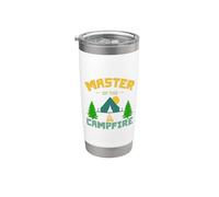 Master Of The Campfire Camping Hiking Camper Adventure Vaso térmico de acero inoxidable de doble pared