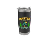 Master Of The Campfire Camping Hiking Camper Adventure Vaso térmico de acero inoxidable de doble pared