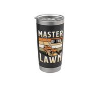 Master Of The Lawn Loves Tractor Cortacésped Cortacésped Vaso térmico de acero inoxidable de doble pared