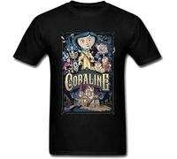 Master Pig Coraline & The Secret Door Horror Fantasy Animation Movie Casual Unisex T-Shirt Black XL