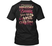 Master Pig Latest Cute Dispatcher - I Became A Because Your Life Unisex 100% Cotton Short-Sleeve T-Shirts M