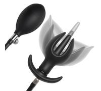 MASTER SERIES Bad Buoy Anchor Inflatable Anal Plug for Men, Women, And Couples. Hecho con silicona suave suave premium con pantalones extraíbles, juego de 2 piezas, color negro.