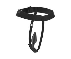 Master Series Bum-Tastic - Juego de entrenamiento de silicona con arnés, tapón anal de silicona de alta calidad, juguete sexual para parejas, 3 tapones incluidos, pequeño, mediano y grande, negro