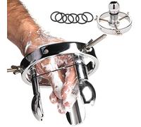 MASTER SERIES Forced Spread Anal Explorer fabricado con acero inoxidable sin níquel para hombres, mujeres y parejas, tapón cónico suave para una fácil inserción, lo suficientemente grande para el