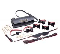 Black & Red Bow Bondage Set + Carry Case - Black