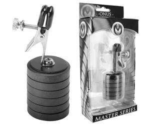 Master Series Onus Nipple Clip W/Magnet Weight - 145 gr