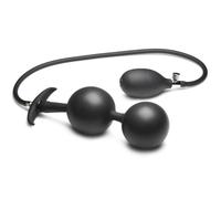 Master Series Tapón Anal de Silicona Inflable - Negro