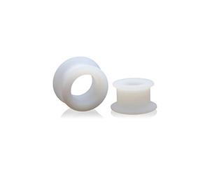 MASTER SERIES Xr Brands 103818 Stretch - Juego de Ojales de Silicona para el Culo, 2 Piezas, Blanco, Talla Única