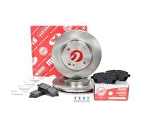 MASTER-SPORT Kit de discos de freno y pastillas 202301130 Eje delantero Chapa antichirridos ventilado