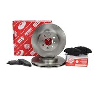 MASTER-SPORT Kit de Discos de Freno y Pastillas - Discos de Freno Eje delantero 262 ventilado - Pastillas de Freno Compatible con HONDA CIVIC VII Hatchback EU, EP, EV Chapa antichirridos