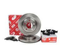 MASTER-SPORT Kit de Discos de Freno y Pastillas - Discos de Freno Eje delantero 300 ventilado - Pastillas de Freno Compatible con BMW 3 Sedán E46 con chapa antichirrido