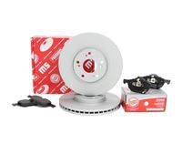 MASTER-SPORT Kit de Discos de Freno y Pastillas - Discos de Freno Eje delantero 300 ventilado - Pastillas de Freno Compatible con HONDA Accord VII Berlina N con chapa antichirrido