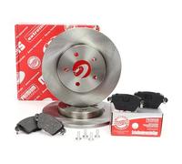 MASTER-SPORT Kit de Discos de Freno y Pastillas - Discos de Freno Eje trasero 280 macizo - Pastillas de Freno Compatible con FORD Mondeo Mk3 Familiar BWY con chapa antichirrido
