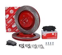 MASTER-SPORT Kit de Discos de Freno y Pastillas - Discos de Freno Eje trasero 330 ventilado - Pastillas de Freno Compatible con AUDI A4 B8 Avant 8K5 con tornillos pinza freno
