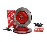 MASTER-SPORT Kit de Discos de Freno y Pastillas - Discos de Freno Eje trasero 336 ventilado - Pastillas de Freno Compatible con BMW 3 Touring E91 Chapa antichirridos