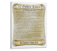 Master the Clay Golden Rules of Ceramics Poster Wheel Throwing and Handbuilding Tips Decor(Unframed,08x12inch(20x30cm))