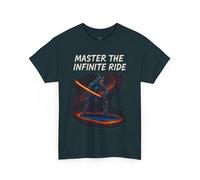 Master The Infinite Ride - Camiseta unisex de algodón pesado, camiseta de ciencia ficción, ropa geek, camisa gráfica divertida, idea de regalo única, midnight, XL