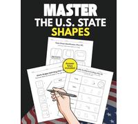 Master the U.S. State Shapes: 50 States Shape Recognition Practice Resource for Teachers, Parents & Educators to Help Students Learn, Recognize & ... Outlines of the United States of America