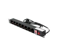 Master U-Power Regleta de Enchufes 19 Pulgadas, 8 Tomas, 1U
