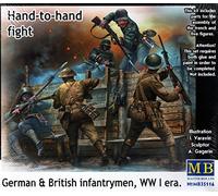 Masterbox "Hand to Hand Fight/German and British Infantrymen/WWI Kit de construcción, Lucha Mano a Mano, Escala 1:35 (Gris)
