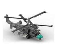 MasterBrickPlay Kit de construcción de helicóptero de ingeniería, Kamov KA-52 helicóptero militar MOC bloques de construcción, 1039 piezas de ingeniería helicóptero bloques de sujeción regalo para