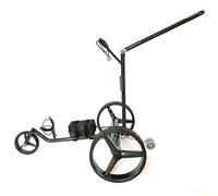 MasterCaddy Plus Carbon Remote - Carro de golf eléctrico con mando a distancia de carbono 3K, motor 400W, batería litio 24V 10Ah 20km, 12km/h, freno de descenso, accesorios incluidos