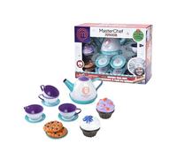 Masterchef Junior Metal Dots - Set de Café de 14 Piezas con Tacitas, Platitos, Cafetera de Metal y Repostería de Juguete, Diversión y Juego de rol para Ser el Mejor Anfitrión, Famosa (MTE06000)