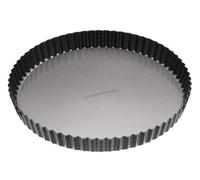 MasterClass 28cm Loose Bottomed Tart Tin, Fluted Round Quiche Pan with PTFE, PFOA and BPA Free Non Stick, Robust 1mm Thick Carbon Steel, 11 Inch