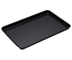 MasterClass Bandeja de horno grande, esmalte vítreo resistente a los arañazos y apta para inducción, acero de 1 mm de grosor, 39 x 27 cm