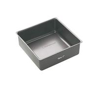 MasterClass Bandeja de horno, molde antiadherente y con fondo suelto sin PTFE, PFOA ni BPA, resistente acero al carbono de 1 mm de grosor, molde profundo, cuadrado, 18 cm (7")