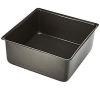 MasterClass Bandeja de horno, molde antiadherente y con fondo suelto sin PTFE, PFOA ni BPA, resistente acero al carbono de 1 mm de grosor, molde profundo, cuadrado, 18 cm (7")