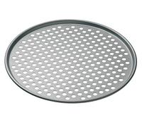 MasterClass Bandeja de Pizza Antiadherente para Horno Normal y Pizza, Perforada, Redonda 32cm, Con Funda
