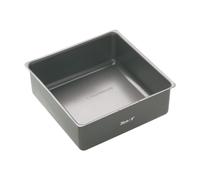 MasterClass Bandeja para hornear, molde para tartas de fondo suelto sin PTFE, PFOA ni BPA, molde profundo para tartas, acero al carbono, cuadrado, 20 cm (8")
