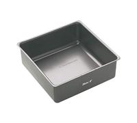 MasterClass Bandeja para hornear, molde para tartas de fondo suelto sin PTFE, PFOA ni BPA, molde profundo para tartas, acero al carbono, cuadrado, 20 cm (8")