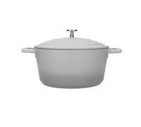 MasterClass Cazuela Mediana con Tapa 4 Litros/24 cm, Aluminio Fundido Ligero, Apta para Horno y Placa de Inducción, Gris Ombre