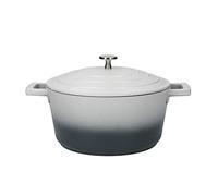 MasterClass Cazuela Mediana con Tapa 4 Litros/24 cm, Aluminio Fundido Ligero, Apta para Horno y Placa de Inducción, Gris Ombre