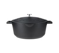 MasterClass Cazuela Ovalada de Aluminio Fundido con Tapa Antiadherente, Negra, Labio para Verter Salsa Fácilmente de la Placa al Horno, Para Estofados Largos, Apta para Lavavajillas, 30 cm, 6 l
