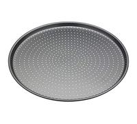 MasterClass Crusty Bake Bandeja antiadherente para pizza para horno normal y para pizza con antiadherente sin PTFE, PFOA ni BPA, robusta de acero al carbono de 1 mm de grosor, 32 cm, con funda