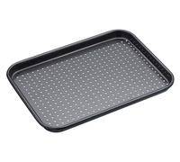 MasterClass Crusty Bake Bandeja de horno perforada antiadherente sin PTFE, PFOA ni BPA, robusta de acero al carbono de 1 mm de grosor, 24 x 18 cm