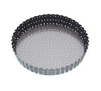 MasterClass Crusty Bake Quiche Pan, Molde Redondo con Revestimiento Antiadherente, Molde para Hornear con Agujeros Perforados, y Libre de PFOA-, PTFE-, y BPA, 25 x 3 cm, 20 Años de Garantía, 1 Cantidad