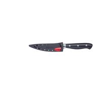 MasterClass Cuchillo mondador, Cuchillo mondador autoafilable de acero inoxidable Edgekeeper pequeño, 9cm (3 1/2"), envasado en almeja, negro