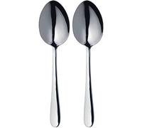 MasterClass Dúo de Cucharas de Servir de Acero Inoxidable, Juego de 2 Cucharas para Buffets, Cenas y Comidas Familiares, Plata