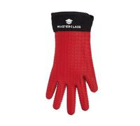 MasterClass Guante de horno de silicona impermeable y resistente al calor con dedos - Rojo