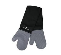MasterClass Guantes de Silicona Impermeables para Horno, Extra Seguros con Agarre Antideslizante y Manga de Tela